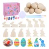 Kit De Decoración De Huevos De Pascua Para Pintar (24 Piezas