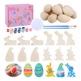 Kit De Decoración De Huevos De Pascua Para Pintar (24 Piezas