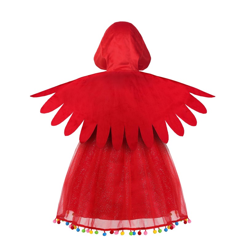 ReliBeauty Parrot Costume Children Girls Animal Bird Costume Children, 140