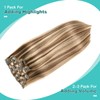 SURNEL Clip in Hair Extensions Human Human Color 4 Medium