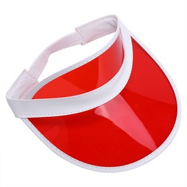 Nicky Bigs Novelties Retro Colorful Plastic Sun Visor Hat, Tourist Bingo Casino Dealer Costume, Tennis Golf Visor for Women