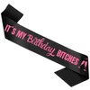 PATICARRY Black Birthday Decoration Sash for Women It’s My Birthday