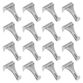SYEYCW 16 Pcs Picture Rail Hooks, Metal Picture Rail Hooks Hangers, Silver Pictures Moulding Frame Hook Hangers, for Kitchen, Bedroom Art Exhibition Gallery and Office Hanging Photos Protect Walls