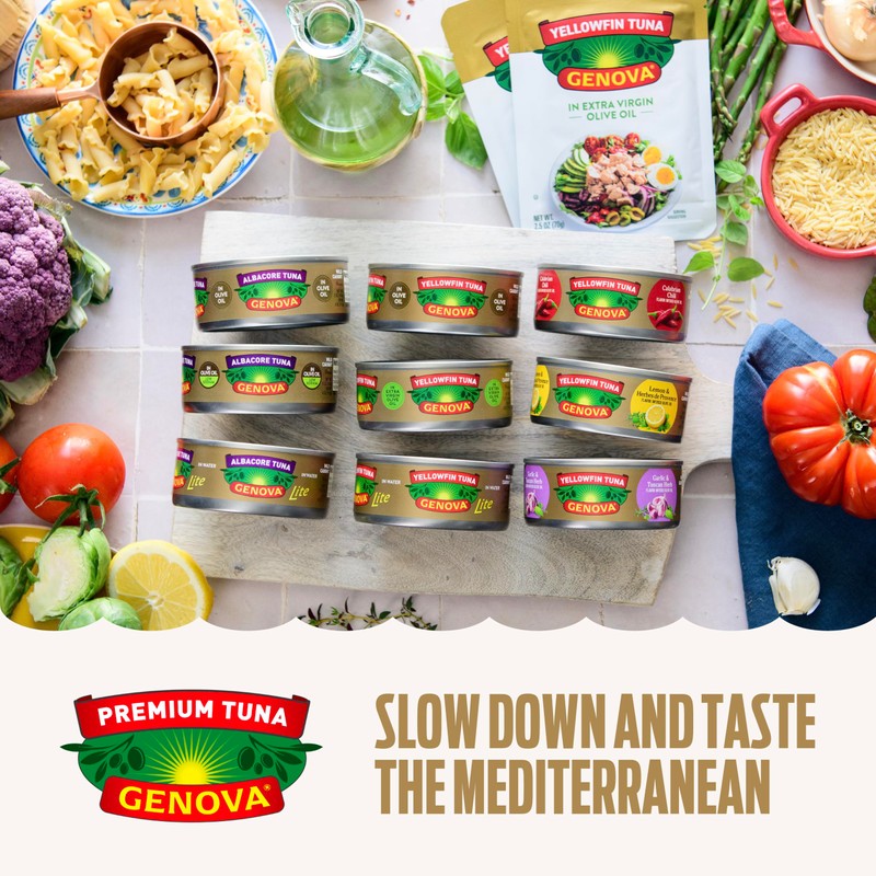 Genova Premium Lite Yellowfin Tuna in Water, Wild Caught, Solid