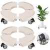 ToLanbbt 2 Pack Plant Caddy Stands with 360° Wheels Adjustable