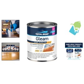 Gleam Low-Sheen Marine Varnish - Quick Drying Satin Finish for Wood & Furniture
