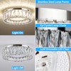 Gisisee 11 Inch Chrome Modern Luxury Crystal Flush Mount Ceiling