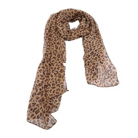 LWANFEI Leopard Scarf Fashionable Elegant Leopard Print Scarf Light Soft Long Scarves Scarf Wrap For Women, Brown, brown