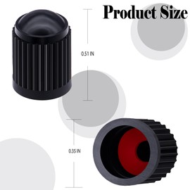 MEAJOO 15PCS Plastic Tire Valve Stem Caps, Corrosion Resistant, with O Rubber Ring, Airtight Seal Heavy Duty Dustproof Tire Valve Stem Covers for Cars, SUV, Trucks, Bikes, Motorcycles, Bicycles(Black)