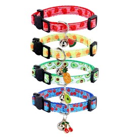 Yizepet Cat Collars with Bells, Breakaway Kitten Collar, Cute Kitty Collar in 4 Pack, Pet Supplies Accessories