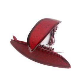 HEHEMM 2 x Rear Bumper LED Reflector Brake Brake Light Warning Light Red