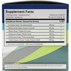 Tosless Tea - All Natural Aid for Cold and Cough - 24 Tea Bags - Betel Natural