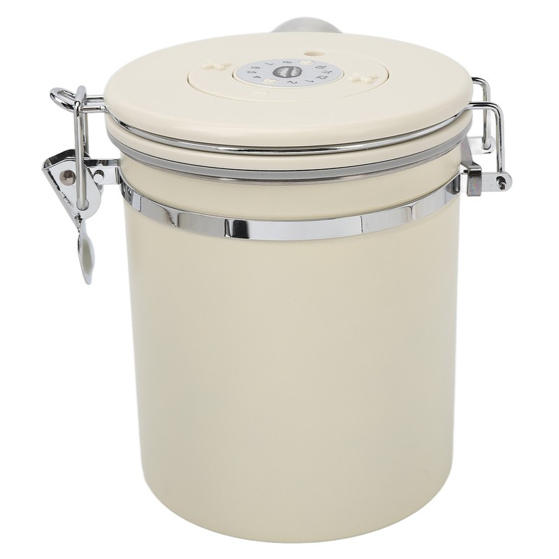 Coffee Canister Airtight Stainless Steel Kitchen Food Storage Container with