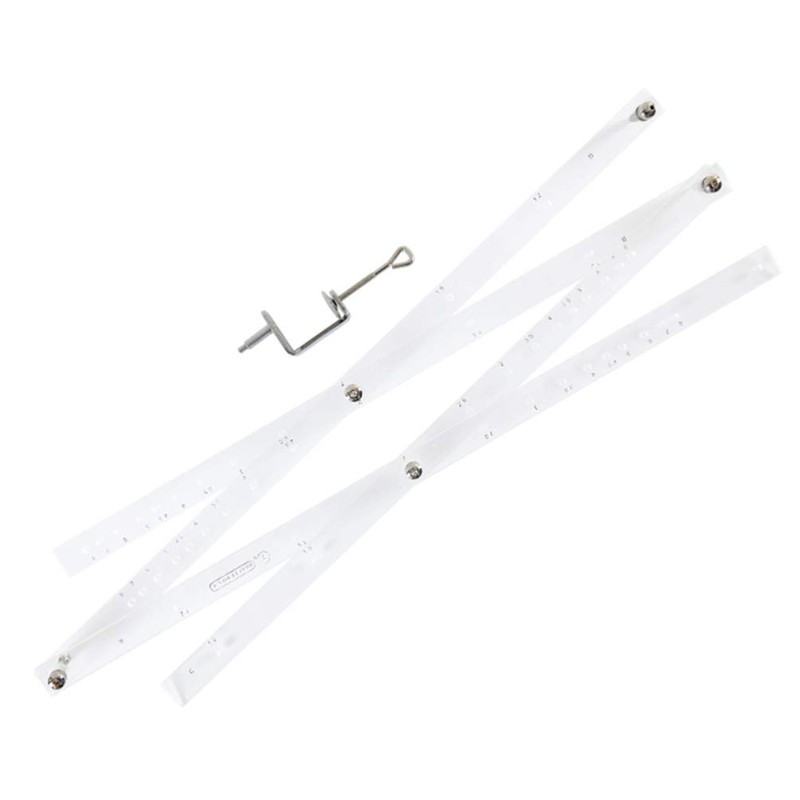 HEALLILY Angle Layout Measuring Ruler Zooming Scale Ruler Magnification Drawing