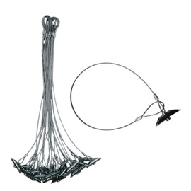 3.5" Chisel Earth Anchors - 24 pcs - Heavy Duty Ground Anchor with 30" Cable - Cable Earth Anchor for Swing Set, shed, Greenhouse, Fence and More