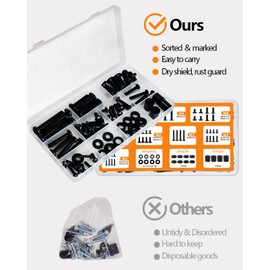 Alrhipvm Universal TV Mounting Hardware Screws Kit with Box - TV Mount Screws Includes M4 M5 M6 M8 Replacement TV Screws, Washers and Spacers, VESA Mount Screws Works with Any TV up to 82inches