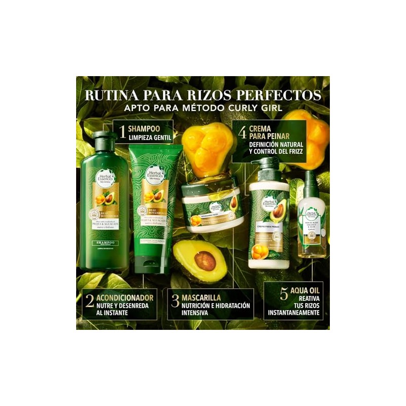 Herbal Essences BioRenew Pequi Aguacate, Kit Mascarilla Intensiva 300ml, Crema