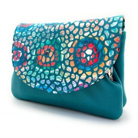 Lugupell Ladies Purse, Handmade in Spain, High Quality Leather, Very Soft, Small and Short Size, Purse for Women, Turquoise Purses, turquoise, purses