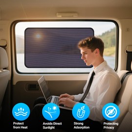 XCBYT Baby Car Sun Protection, Car Side Window, Car Window Darkening, Semi-Transparent, Sides and Rear Window with UV Protection, Privacy Protection for Large SUV Van MPV, 4 Pieces, 53 x 35 cm