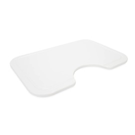 Camco RV/Marine Sink Mate Cutting Board | Features Adjustable Non-Slip Rubber Feet, Scrap Cut-Out, Built-in Juice Groove, and Measures 12-Inches x 18-Inches for Larger RV/Boat Sinks (43850)