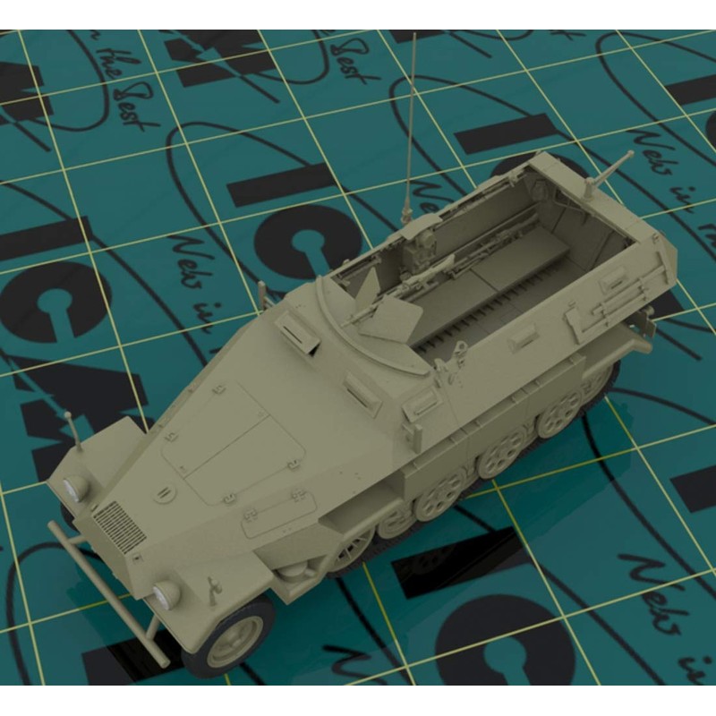 ICM 35103 Sd.Kfz.251/1 AUSF.A with German Infantry Model Kit, Grey,