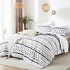 BOLINLIVING Comforter Set, Boho Stripe Comforter Set, Bed in a