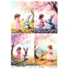 Rice Paper DIN A4 Straw Silk Decoupage Easter Cute Rabbit