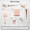 Backerysupply Clear Plastic Drawer Organizer Tray for Vanity Cabinet (Set