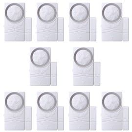 HAPYTHDA Wireless Door Alarm, Home Alarm System, Magnetic Sensor, Home Security System, Wireless Theft Alarm, Window Door Alarms, Anti-Theft Window Alarm, Burglary Protection, Pack of 10, 19R