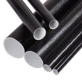 Silicone Fiberglass Sleeve High Temperature Heat Shield Wire Protective Electrical Insulation Self-extinguishing Black (5/16"-24ft)