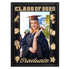 PETCEE Graduation Picture Frame 2025 Gifts for Her Him Class of 2025 Junior High School University College Graduation Photo Frames for Graduate Girls Boys Your Daughter Son