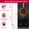 ESFUN Black Wreath Hanger for Front Door, Metal Wreath Hooks