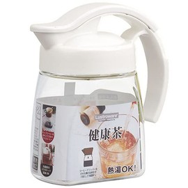 Iwasaki Industry K-1294 W Cold Water Bottle, 23.7 fl oz (700 ml), Vertical and Horizontal Slide Pitcher, Made in Japan, White