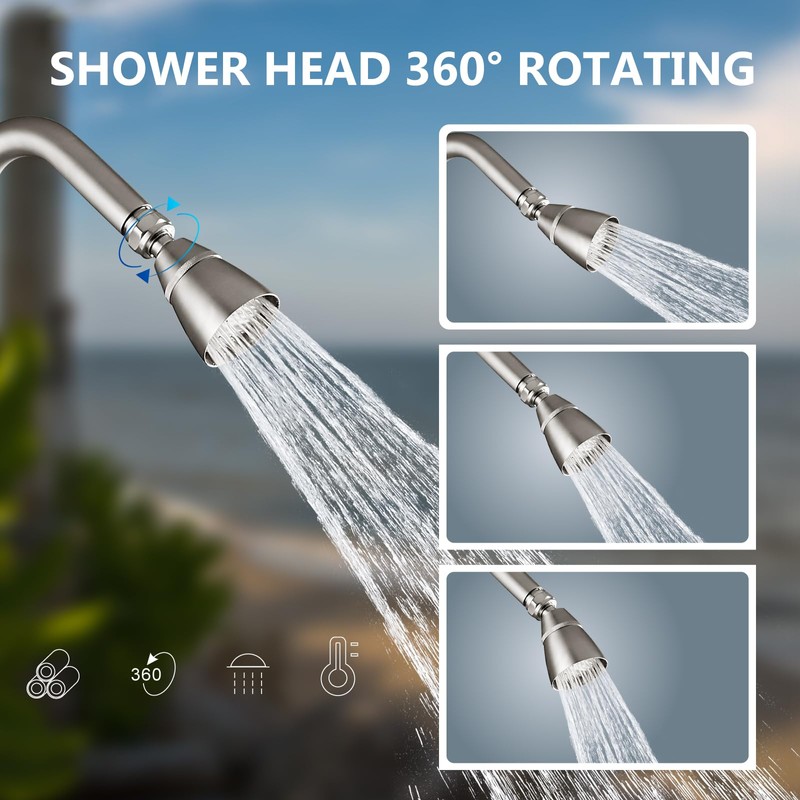 Aolemi Outdoor Shower Fixtures,Outdoor Shower Kit Faucet System 3 Inch