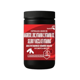 Multivitamínico Hombre/Mujer con Magnesio, Zinc, Vitamina C, Vitamina D3 y Selenio | Vitaminas A, B, C y E | 230 Cápsulas de 600 mg | Suplemento Alimenticio | IsaaQuim