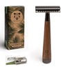 ANYMALE® Safety Razor Made of Walnut Wood - Includes 5