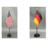Germany Desk Flag Set American Made Rayon 4x6 inch Office