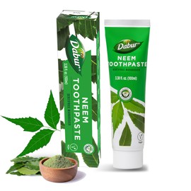 Dabur Herbal Toothpaste - Oral Care with All Natural, Fluoride-Free Formula & Healthy Toothpaste Bliss- Infused Brilliance for a Naturally Fresh Breath - Ignite Your Smile's Radiance Naturally - Neem