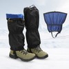 Long spats brushed trekking outdoor waterproof mountaineering winter Black