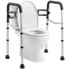 Eazy Advance Toilet Frame for Elderly & Disabled, Height Adjustable Toilet Safety Frame with Support Handles, Bathroom Mobility Aid for Sitting & Standing Assistance