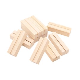 Stobok Pack of 10 Wooden Card Holders, Vintage Wooden Card Holders, Table Number Holders, Wedding Place Card Holders, Rectangular Holders