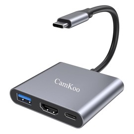 Adaptador multipuerto USB C a HDMI con puerto de carga USB-C PD, puerto de salida HDMI 4K, puerto USB 3.0 para monitor a portátil, adaptador multipuerto AV digital USB-C para dispositivos MacBook Pro