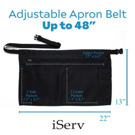 iServ Clip on Apron with Zipper pocket (3-pack)