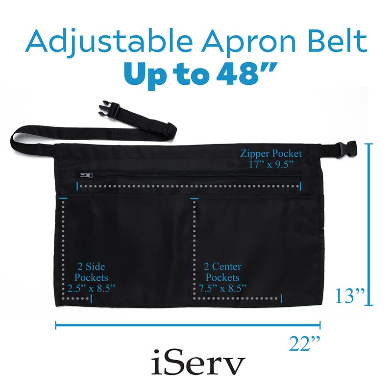 iServ Clip on Apron with Zipper pocket (3-pack)