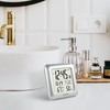 KADAMS Bathroom Clock 9.5" Kitchen Wall Clock with Large LCD