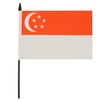 Singapore Table Flag 5'' x 8'' - Singaporean Desk Flag