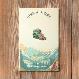Hiking Pin - Vintage Hiking Boot and Backpack Enamel Pin - Perfect for Outdoor Enthusiasts, Hikers, Campers, and Wanderlust Travelers