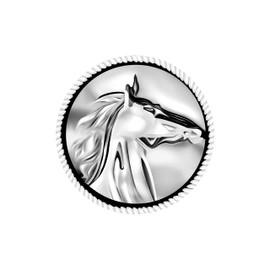 Andante Chunk Click Button Popper for Chunk Bracelets, Chunk Rings and Other Chunk Accessories - Horse