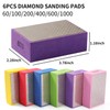 XKDOUS 6PCS Diamond Hand Polishing Pads,60/100/200/400/600/1000 Diamond Sanding Pads Tile