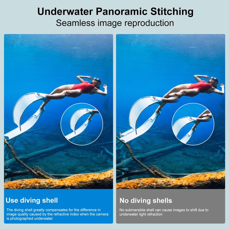 YicDofu Osmo 360 Waterproof Case, 40m/131FT Underwater Housing 97% High